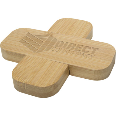 Logo trade promotional merchandise photo of: Croc bamboo trivet - small