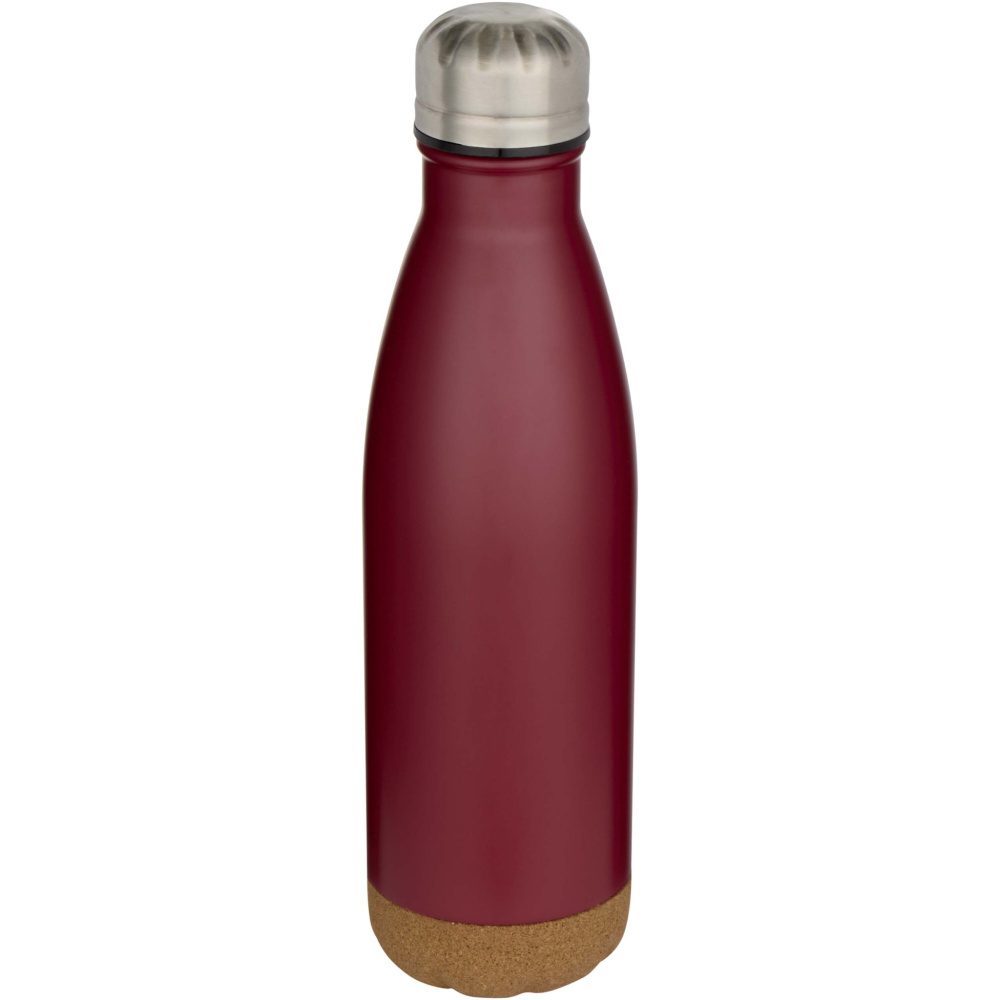Logotrade corporate gift image of: Cove 500 ml double wall vacuum insulated stainless steel water bottle with cork details