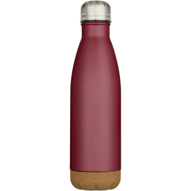 Logo trade promotional products image of: Cove 500 ml double wall vacuum insulated stainless steel water bottle with cork details