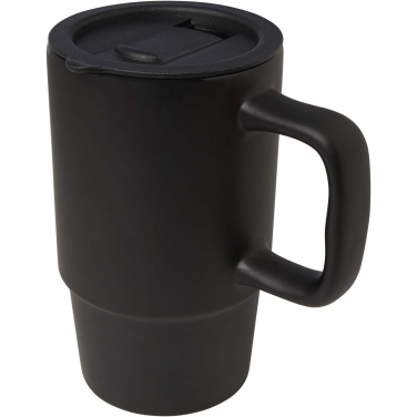 Logotrade promotional giveaway image of: Carter 450 ml ceramic mug with plastic lid