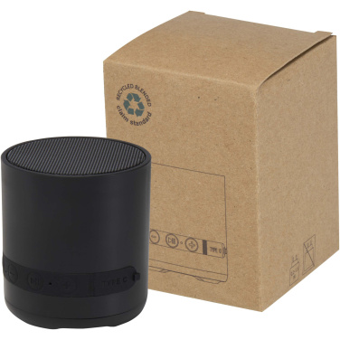 Logo trade corporate gifts picture of: Hunor 3W recycled plastic wireless speaker