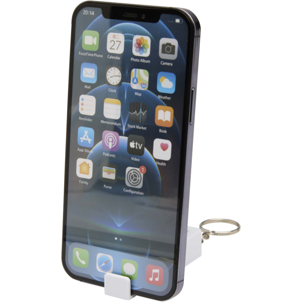 Logo trade promotional giveaways image of: Aggia recycled plastic phone stand with fidget toy