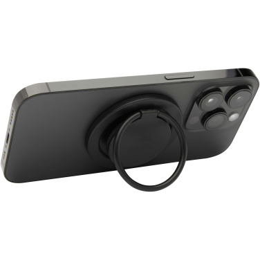 Logotrade promotional merchandise picture of: Albali recycled plastic magnetic phone holder with ring stand