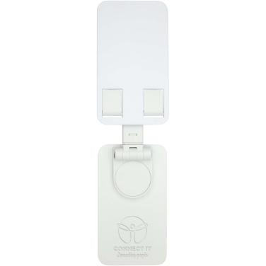 Logotrade promotional merchandise photo of: Alhena recycled plastic foldeable phone holder with metal desk stand