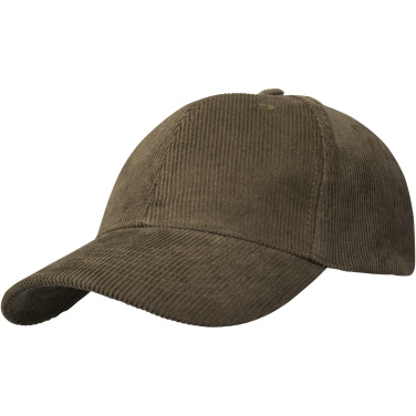 Logo trade promotional giveaways image of: Hutton 6 panel recycled corduroy cap