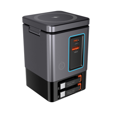 Logo trade promotional products picture of: Urban Vitamin Sacramento 105W GAN charger+retractable cables