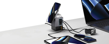 Logo trade corporate gifts picture of: Urban Vitamin Sacramento 105W GAN charger+retractable cables