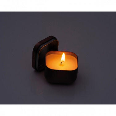 Logo trade advertising product photo of: Candle in tin PRAGUE
