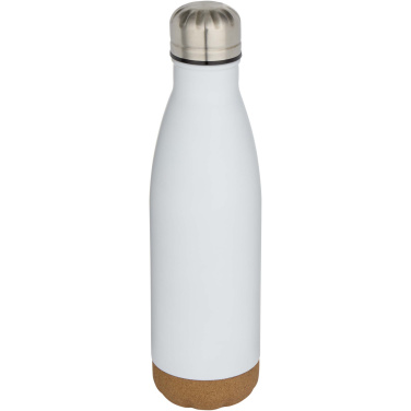 Logotrade promotional giveaways photo of: Cove 500 ml double wall vacuum insulated stainless steel water bottle with cork details