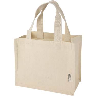 Logo trade business gift photo of: Odessa 220 g/m² GRS recycled cotton mini gusset tote bag 9L