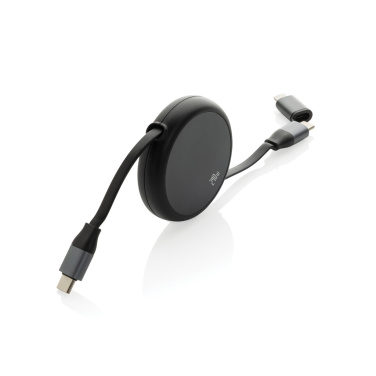 Logotrade promotional merchandise photo of: Terra RCS recycled aluminium retractable 240W 2-in-1 cable