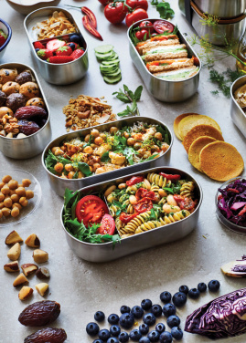 Logo trade promotional products picture of: Black+Blum Stainless Steel Double Bento Box