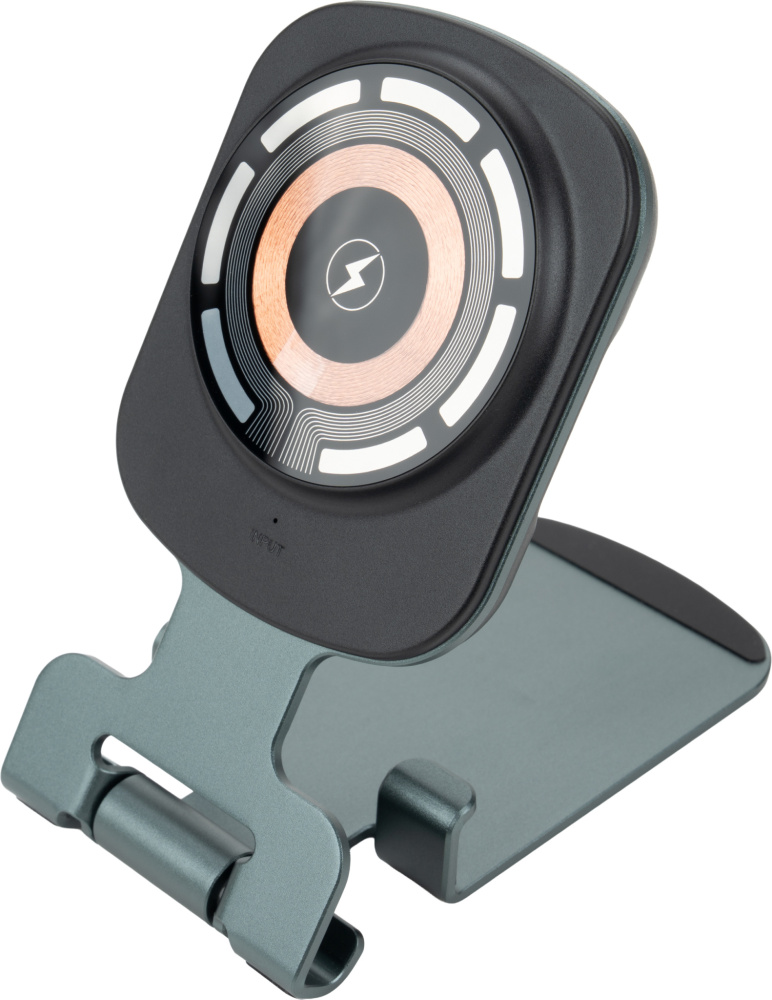 Logo trade advertising products picture of: Phone holder with wireless charger