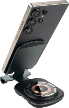 Logo trade business gifts image of: Phone holder with wireless charger