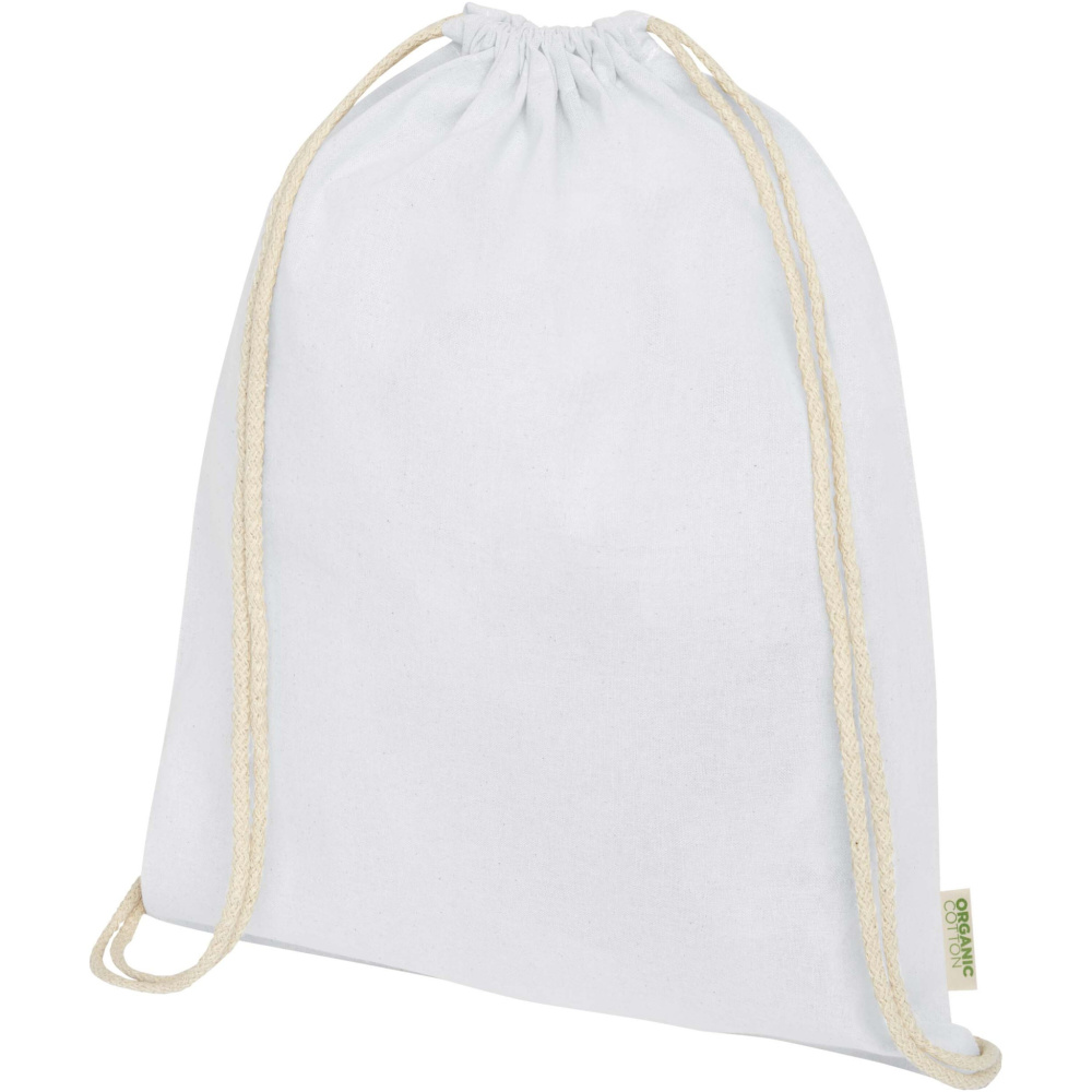 Logo trade promotional merchandise image of: Odisha 140 g/m² OCS organic drawstring bag 5L