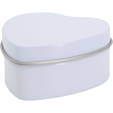 Logotrade promotional merchandise photo of: Blissful heart-shaped tin candle with vanilla aroma