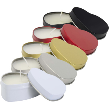 Logotrade promotional gift picture of: Blissful heart-shaped tin candle with vanilla aroma