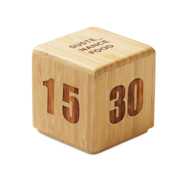Logo trade promotional items picture of: Bamboo twist snooze timer