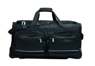 Logo trade promotional giveaway photo of: Duffle bag trolley 600D RPET