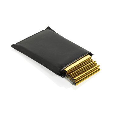 Logo trade promotional item photo of: Solra emergency blanket in RCS recycled RPET pouch