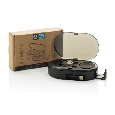 Logo trade corporate gifts image of: Chargevix RCS rplastic Multi-functional 60W charging set