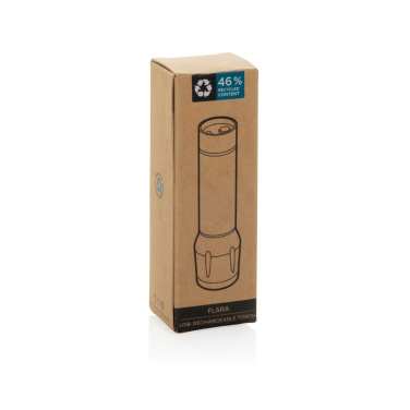 Logotrade promotional items photo of: Flara RSC recycled plastic USB-rechargeable torch
