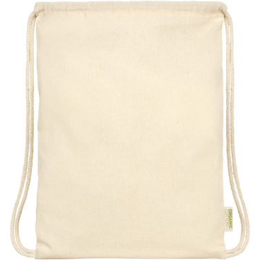 Logotrade promotional item image of: Odisha 100 g/m² OCS organic drawstring bag 5L