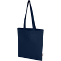 Peru Blend 180 g/m² GRS recycled cotton tote bag 7L, Navy