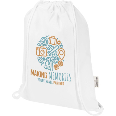 Logotrade promotional item picture of: Peru Blend 180 g/m² GRS recycled drawstring bag 5L