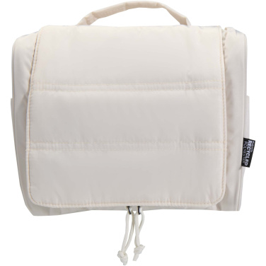 Logo trade advertising products picture of: Puffer GRS recycled hangable toiletry bag 8L