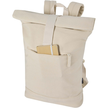 Logo trade promotional giveaway photo of: Recanvas 14” GRS recycled rolltop backpack 16L
