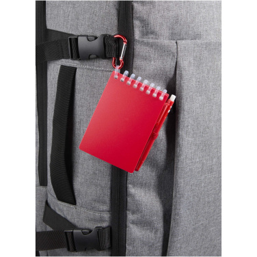 Logo trade promotional gift photo of: Lig Mini recycled outdoor soft cover notebook and ballpoint pen set (black ink)