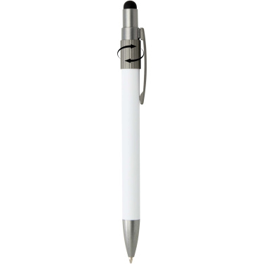 Logotrade promotional merchandise photo of: Rill RCS recycled ballpoint pen with stylus and fidget spinner (black ink)