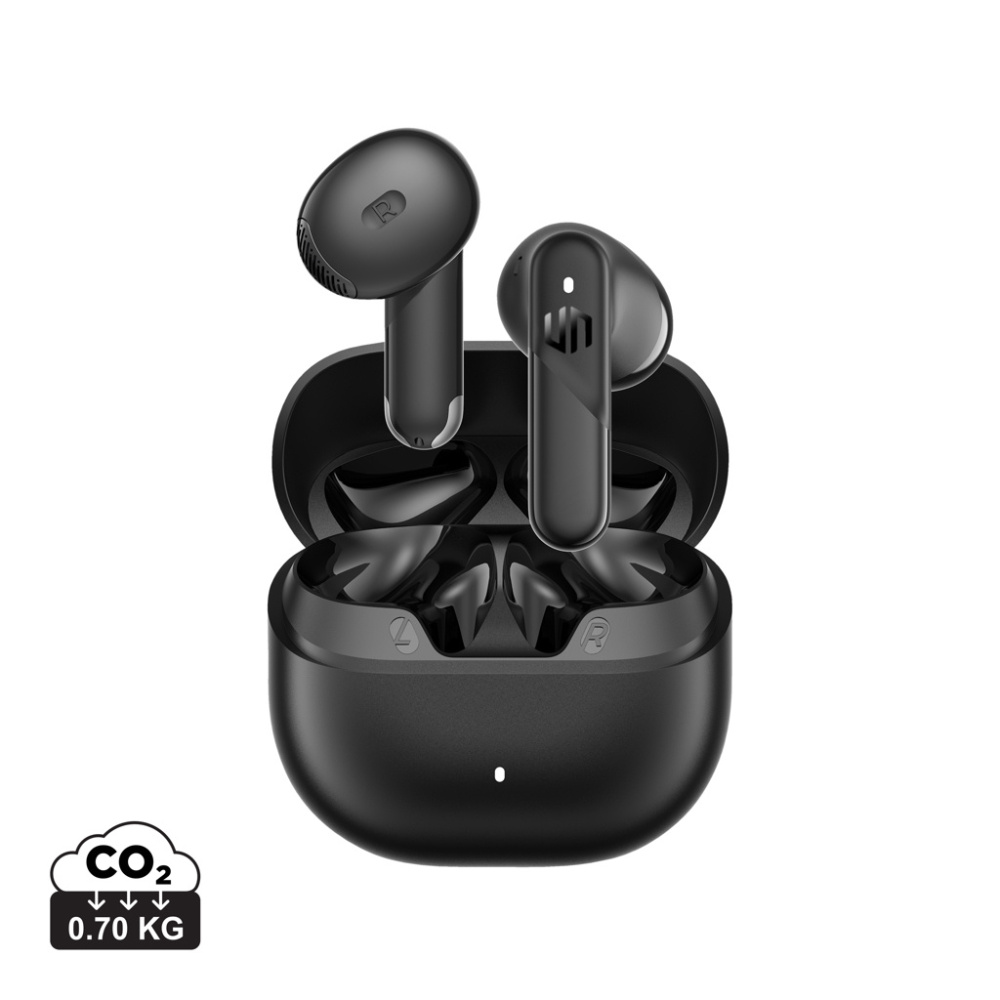 Logo trade promotional products image of: Urban Vitamin Santa Clara RCS plastic ENC earbuds
