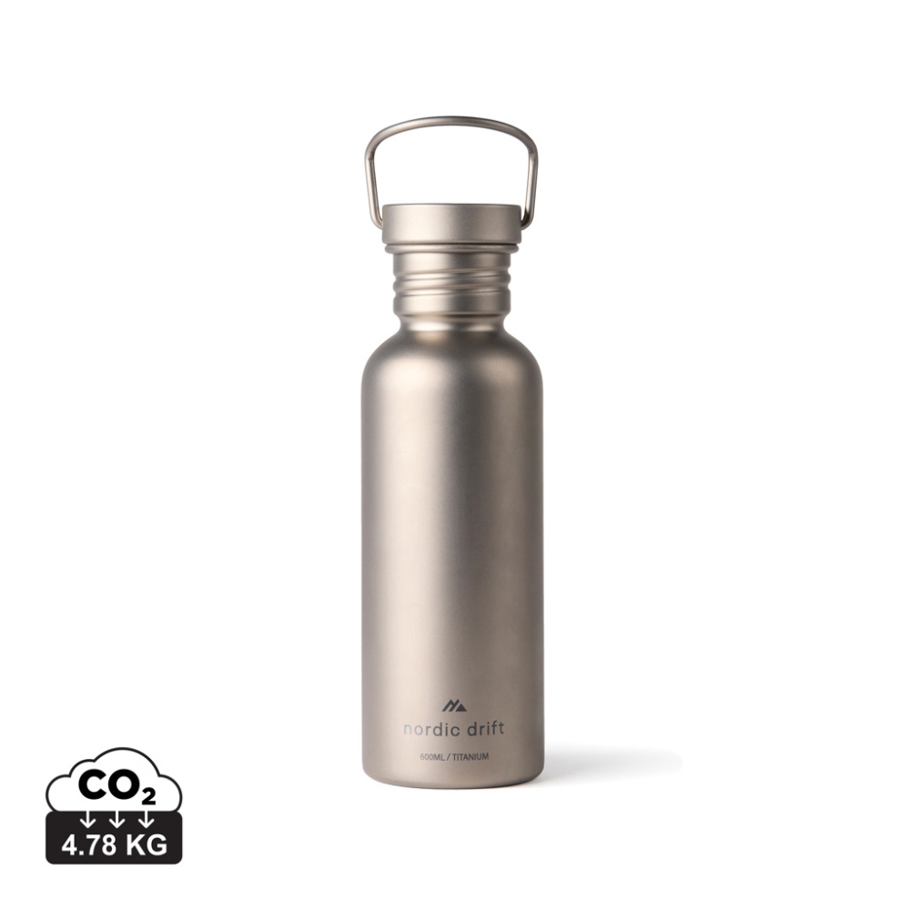 Logotrade promotional products photo of: Nordic Drift Trail Ultra Light Titanium 600ml Water Bottle
