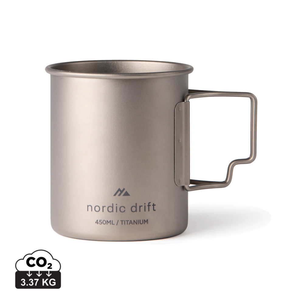 Logo trade promotional gifts image of: Nordic Drift Trail Ultra Light Titanium 450ml Cup