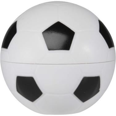 Logo trade promotional items image of: Zuri football-shaped vanilla lip balm with SPF 15