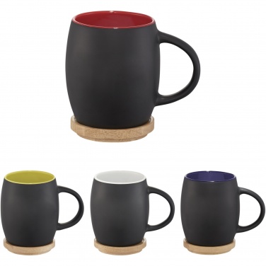 Logotrade firmakingi foto: Kolde 400 ml keraamiline kruus puidust alusega