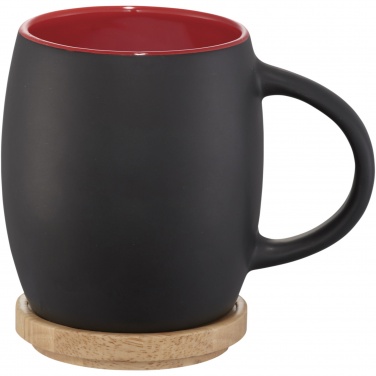 Logotrade ärikingid pilt: Kolde 400 ml keraamiline kruus puidust alusega