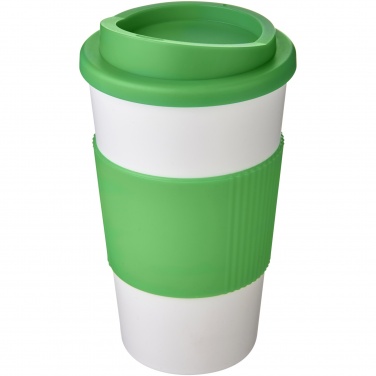 Logo trade ärikingituse pilt: Americano® 350 ml silikoonist võruga kohvitops