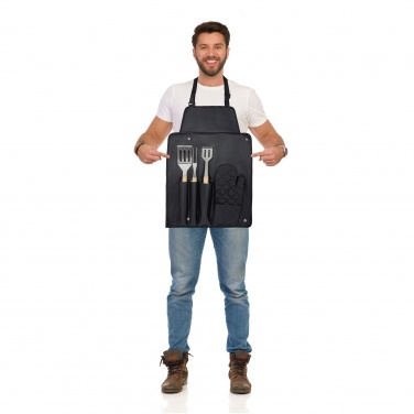 Logotrade reklaamtooted pilt: Gril 3-osaline BBQ tööriistade komplekt ja kinnas 