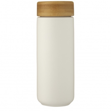 Logotrade reklaamkingi foto: Lumi 300 ml keraamiline termoskruus bambusest kaanega