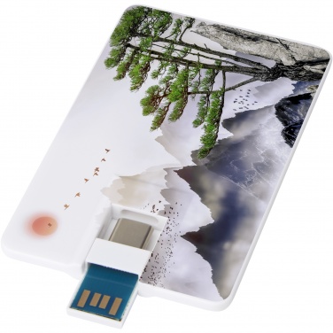 Logotrade ärikingituse foto: Duo õhuke 32 GB USB-draiv koos Type-C ja USB-A 3.0-ga