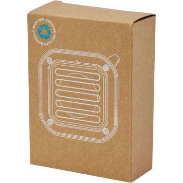 Logotrade ärikingi foto: Solo 3W IPX5 RCS taaskasutatud plastikust päikeseenergia Bluetooth® kõlar karabiiniga 