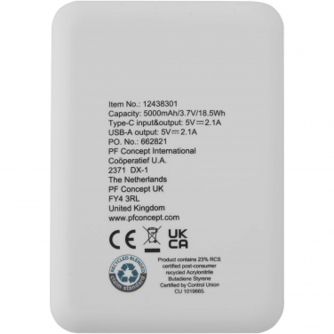 Logotrade reklaamkingid pilt: Asama 5000 mAh Type-C taaskasutatud plastist akupank