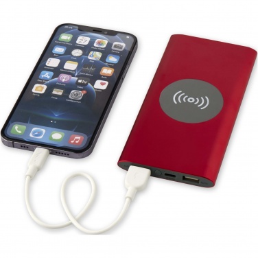 Logotrade reklaamkingi foto: Juice 8000 mAh Type-C taaskasutatud alumiiniumist juhtmevaba toitepank