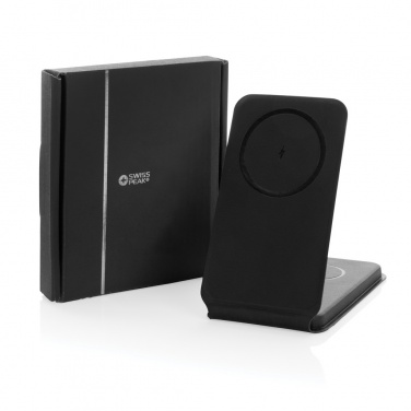 Logo trade firmakingituse pilt: Swiss Peak RCS rPU 15W kolm-ühes magnetiline juhtmevaba laadija