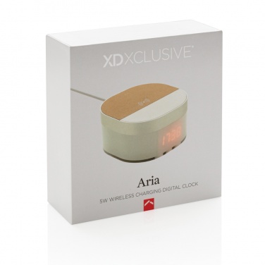 Logo trade ärikingituse pilt: Aria 5W juhtmevaba laadimisega digitaalkell