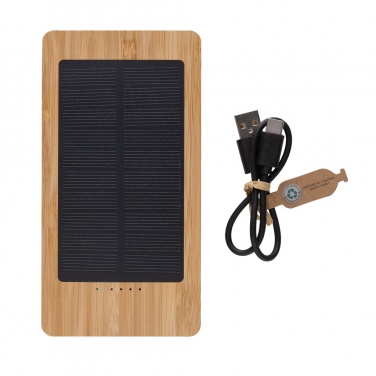 Logo trade firmakingituse pilt: Sunwicki 10 000 mAh bambusest päikeseenergiapank