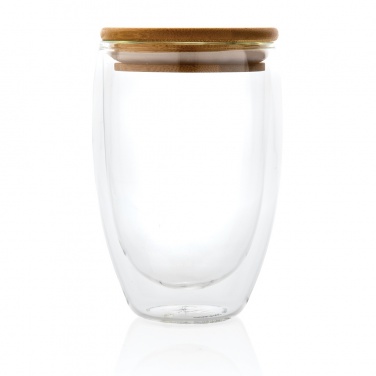 Logotrade reklaamkingitused pilt: Borosilikaatklaas bambuspuidust kaanega 350 ml